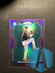 2021 Panini Prizm Braxton Garrett Rookie Purple Prizm #121 Miami Marlins